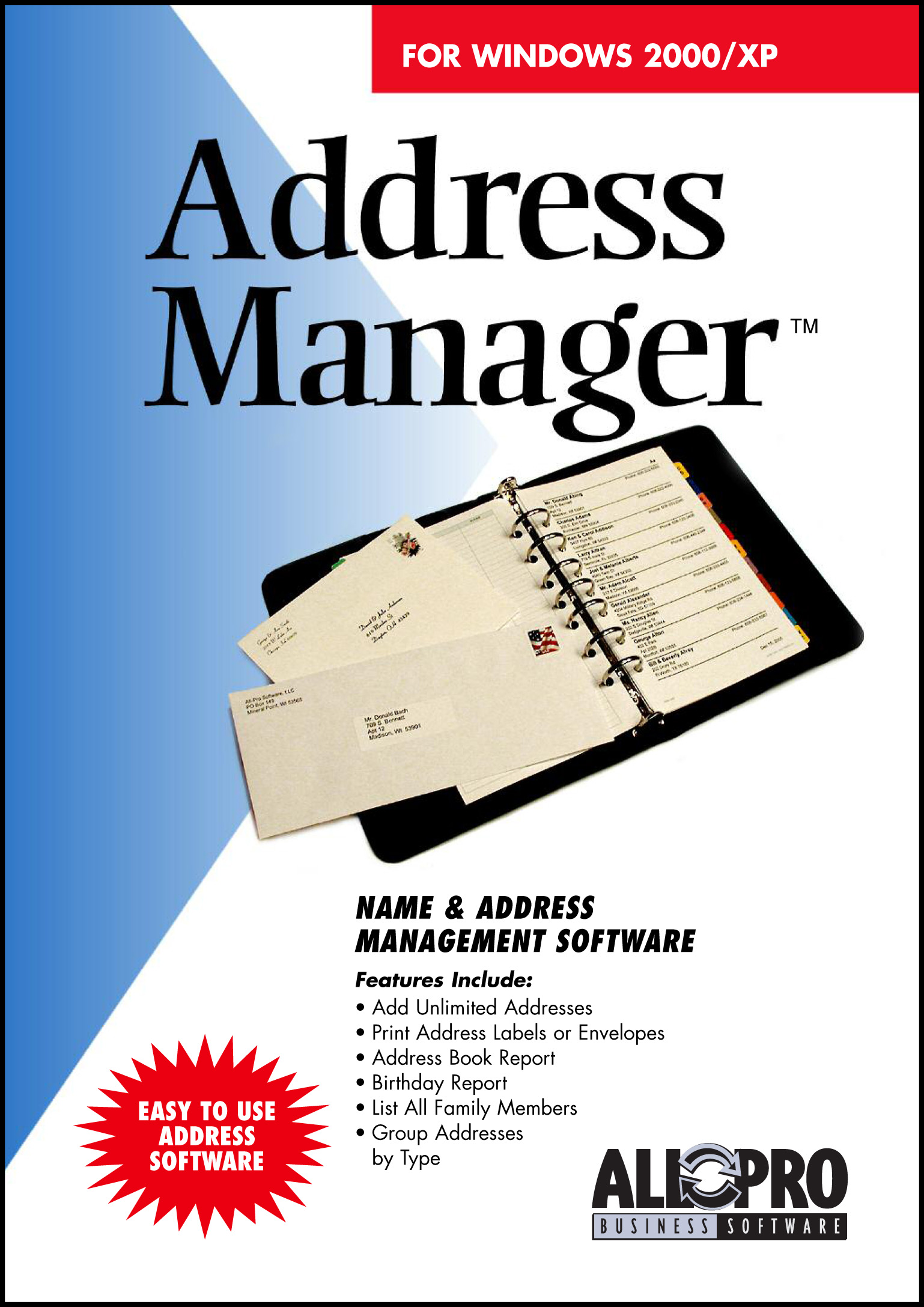 StatTrak Address Manager - Print your addresses on labels and envelopes