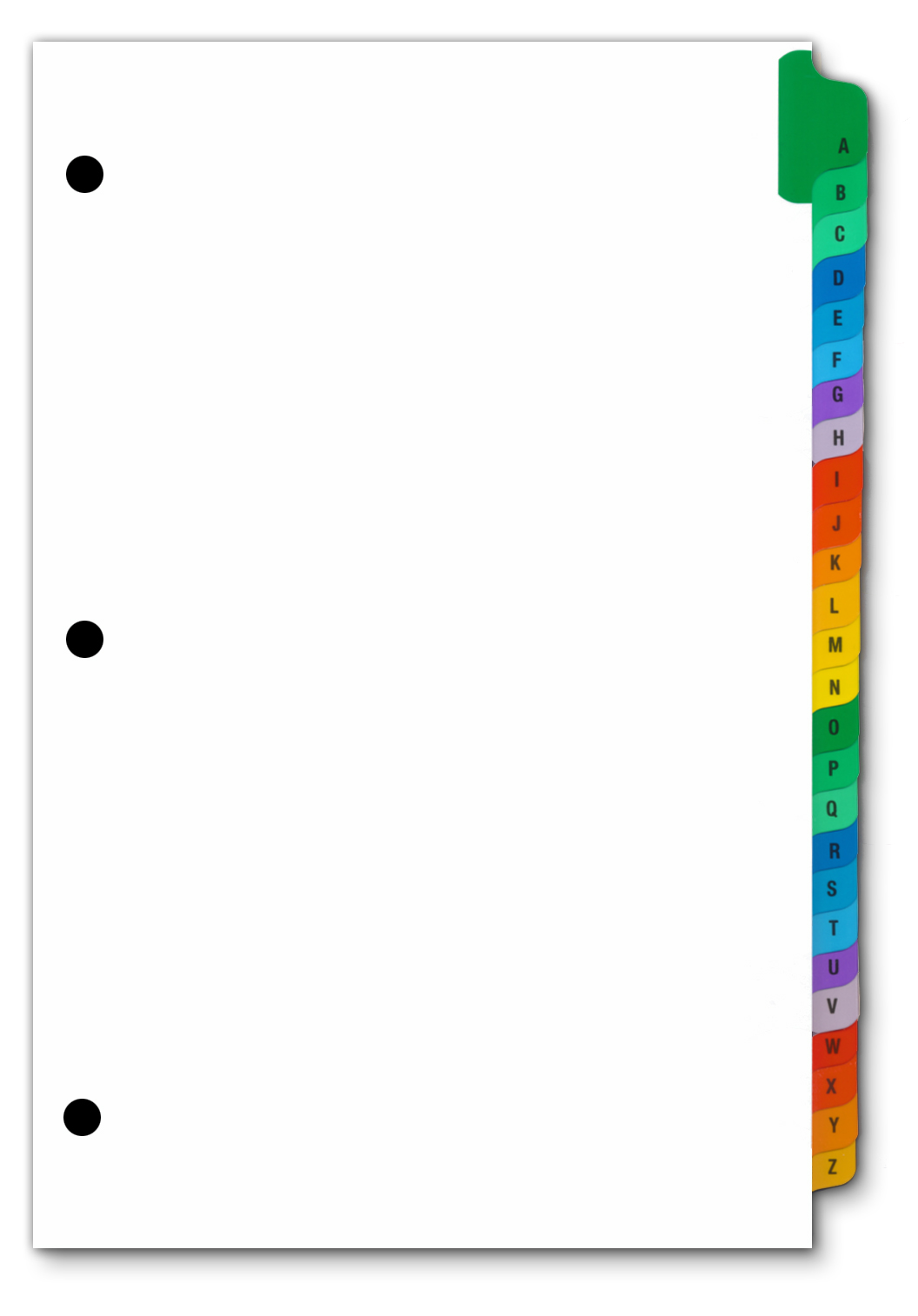 a z index tabs for standard 3 ring binder 8 1 2 x 11 in binder divider tabs