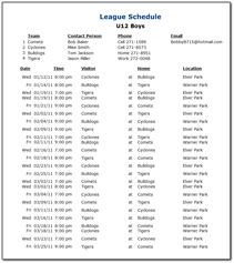 softball schedule creator softball schedule creator